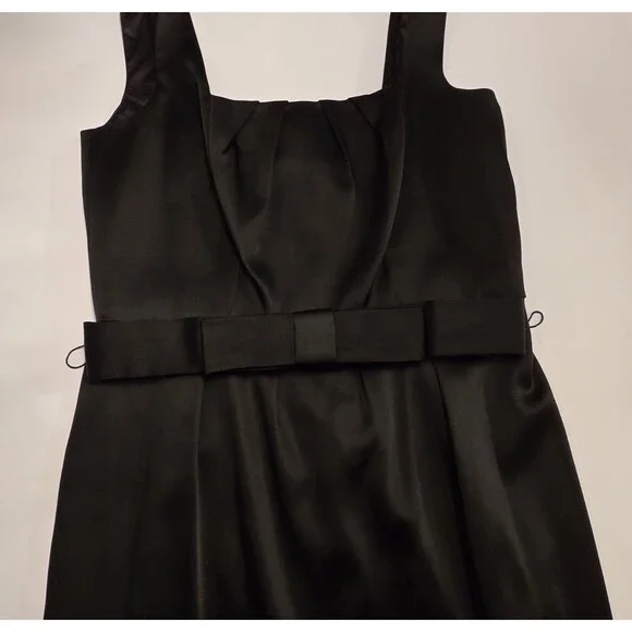 White House Black Market Little Black Dress Size 6 Belted Cocktail Party Wedding - Picture 11 of 15